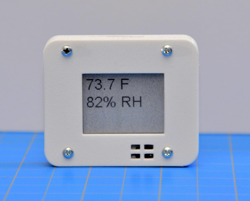 Front view of assembled sensor