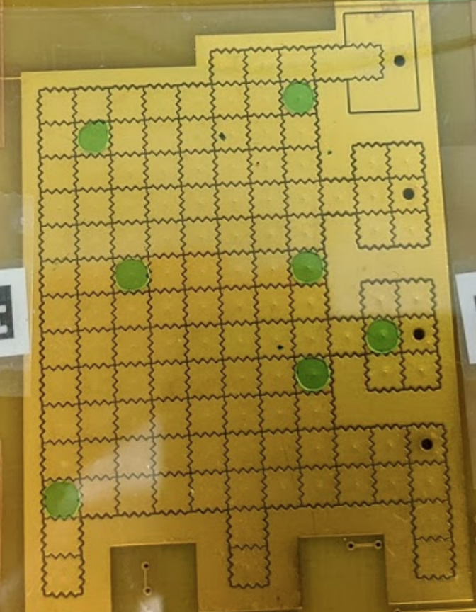 Droplets on a board